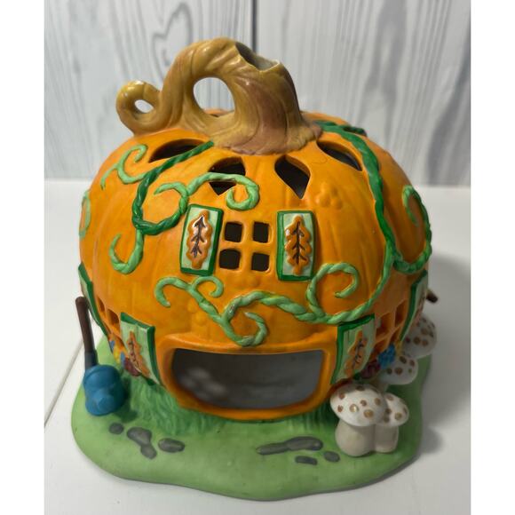 Pumpkin Patch Tealight House - Partylite Halloween Candle Holder - Picture 1 of 7